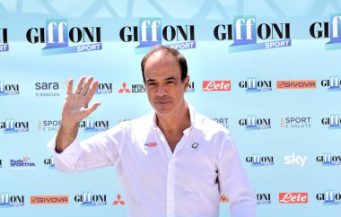 GIFFONI VALLE PIANA - 25 Temmuz 2024: Maurizio Compagnoni Giffoni Film Festivali 2024 - 25 Temmuz 2024 tarihinde Giffoni Valle Piana, İtalya.