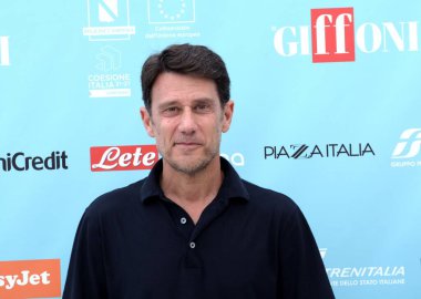 GIFFONI VALLE PIANA - 25 Temmuz 2024: Francesco Panella Giffoni Film Festivali 2024 - 25 Temmuz 2024 Giffoni Valle Piana, İtalya.