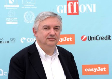 GIFFONI VALLE PIANA - 25 Temmuz 2024: Maurizio Molinari Giffoni Film Festivali 2024 - 25 Temmuz 2024 Giffoni Valle Piana, İtalya.