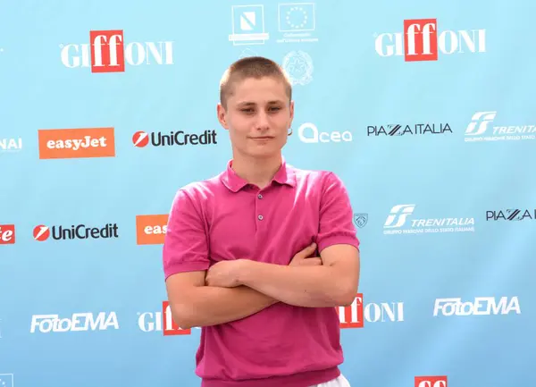 stock image GIFFONI VALLE PIANA,ITALY - July 25,2024 : Zackari Delmas at Giffoni Film Festival 2024 - on July 25, 2024 in Giffoni Valle Piana, Italy.