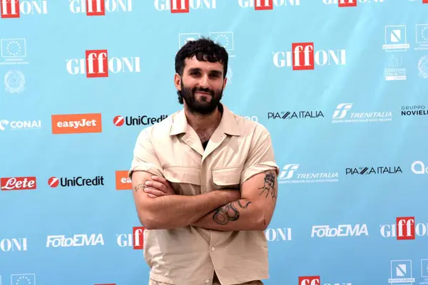 stock image GIFFONI VALLE PIANA,ITALY - July 26,2024 : Salvatore De Chirico at Giffoni Film Festival 2024 - on July 26, 2024 in Giffoni Valle Piana, Italy.