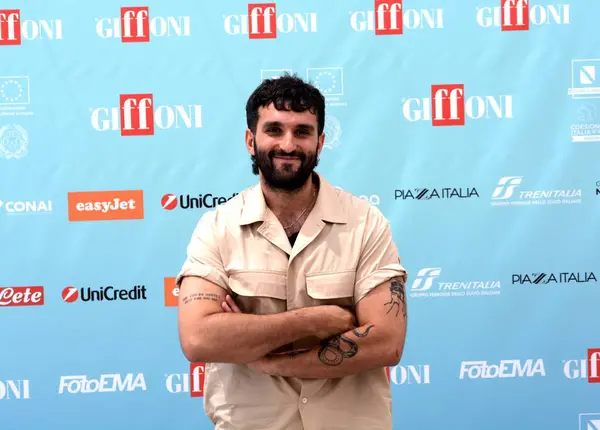 stock image GIFFONI VALLE PIANA,ITALY - July 26,2024 : Salvatore De Chirico at Giffoni Film Festival 2024 - on July 26, 2024 in Giffoni Valle Piana, Italy.