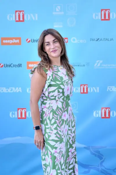 stock image GIFFONI VALLE PIANA,ITALY - July 26,2024 : Viola Ardone at Giffoni Film Festival 2024 - on July 26, 2024 in Giffoni Valle Piana, Italy.