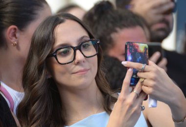 GiFFONI VALLE PİANA - 26 Temmuz 2024: Giffoni Film Festivali 'nde Aurora Leone - 26 Temmuz 2024 Giffoni Valle Piana, İtalya.