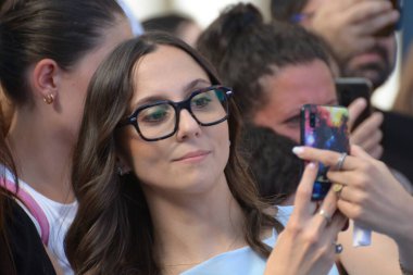 GiFFONI VALLE PİANA - 26 Temmuz 2024: Giffoni Film Festivali 'nde Aurora Leone - 26 Temmuz 2024 Giffoni Valle Piana, İtalya.