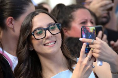 GiFFONI VALLE PİANA - 26 Temmuz 2024: Giffoni Film Festivali 'nde Aurora Leone - 26 Temmuz 2024 Giffoni Valle Piana, İtalya.