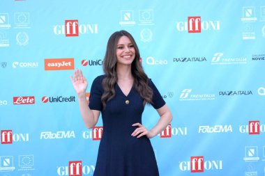 GIFFONI VALLE PIANA - 27 Temmuz 2024: Valentina Barbieri Giffoni Film Festivali 2024 - 27 Temmuz 2024 Giffoni Valle Piana, İtalya.