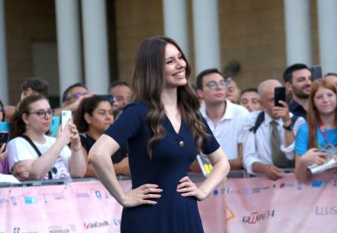 GIFFONI VALLE PIANA - 27 Temmuz 2024: Valentina Barbieri Giffoni Film Festivali 2024 - 27 Temmuz 2024 Giffoni Valle Piana, İtalya.