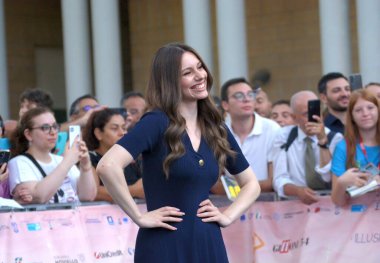 GIFFONI VALLE PIANA - 27 Temmuz 2024: Valentina Barbieri Giffoni Film Festivali 2024 - 27 Temmuz 2024 Giffoni Valle Piana, İtalya.
