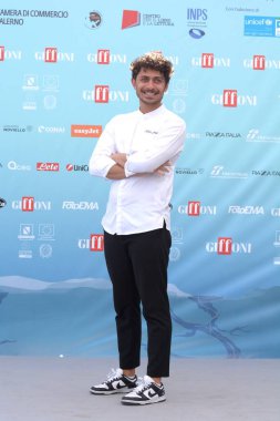 GIFFONI VALLE PİANA - 27 Temmuz 2024: Giffoni Film Festivali 2024 'te Fabio Amato - 27 Temmuz 2024' te Giffoni Valle Piana, İtalya.