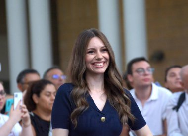 GIFFONI VALLE PIANA - 27 Temmuz 2024: Valentina Barbieri Giffoni Film Festivali 2024 - 27 Temmuz 2024 Giffoni Valle Piana, İtalya.