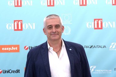 GIFFONI VALLE PİANA - 27 Temmuz 2024: Giffoni Film Festivali 2024 Paolo Rozera - 27 Temmuz 2024 Giffoni Valle Piana, İtalya.