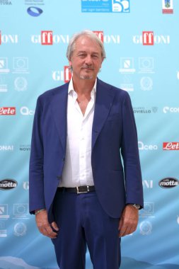 GIFFONI VALLE PIANA - 27 Temmuz 2024: Mauro Sciarelli Giffoni Film Festivali 2024 - 27 Temmuz 2024 Giffoni Valle Piana, İtalya.