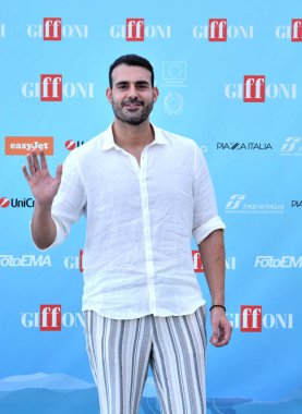 GIFFONI VALLE PIANA - 25 Temmuz 2024: Davide Nanni Giffoni Film Festivali 2024 - 25 Temmuz 2024 Giffoni Valle Piana, İtalya.