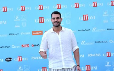 GIFFONI VALLE PIANA - 25 Temmuz 2024: Davide Nanni Giffoni Film Festivali 2024 - 25 Temmuz 2024 Giffoni Valle Piana, İtalya.