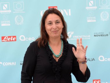 GIFFONI VALLE PIANA,ITALY - July 22,2024 : Rosaria Giannella at Giffoni Film Festival 2024 - on July 22, 2024 in Giffoni Valle Piana, Italy. clipart