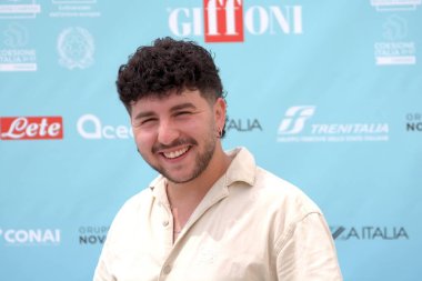 GIFFONI VALLE PIANA - 26 Temmuz 2024: Alessandro Bisegna Giffoni Film Festivali 2024 - 26 Temmuz 2024 Giffoni Valle Piana, İtalya.