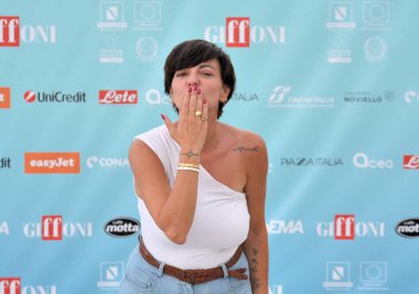 GiFFONI VALLE PIANA - 23 Temmuz 2024: Giffoni Film Festivali 2024 Valentina Palumbo - 23 Temmuz 2024 Giffoni Valle Piana, İtalya.