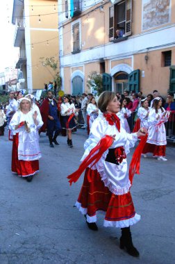 San Cipriano Picentino, Italy - October 27, 2024, Medieval Festival : Donkey race. clipart