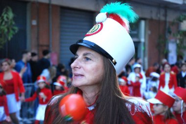 San Cipriano Picentino, İtalya - 27 Ekim 2024, Ortaçağ Festivali: Eşek yarışı.