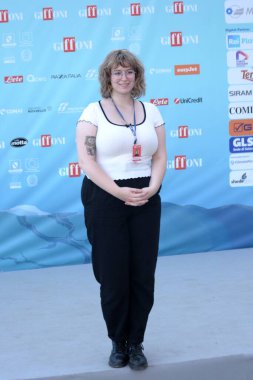 GIFFONI VALLE PIANA,ITALY - July 27,2024 : Ottilie Collingridge at Giffoni Film Festival 2024 - on July 27, 2024 in Giffoni Valle Piana, Italy. clipart