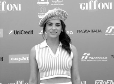 GiFFONI VALLE PIANA - 19 Temmuz 2024: Rosa Diletta Rossi Giffoni Film Festivali 2024 - 19 Temmuz 2024 Giffoni Valle Piana, İtalya.