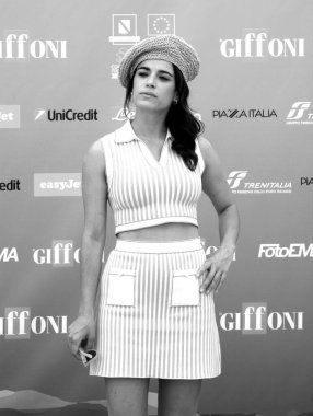 GiFFONI VALLE PIANA - 19 Temmuz 2024: Rosa Diletta Rossi Giffoni Film Festivali 2024 - 19 Temmuz 2024 Giffoni Valle Piana, İtalya.