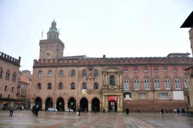 İtalya: Bologna 'daki Piazza Maggiore, Emilia Romagna, 2 Şubat 2025.