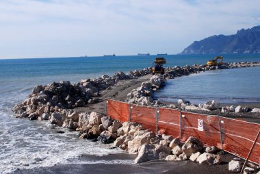 İtalya: Sahil uzantısı Salerno 'da, Şubat 2025.