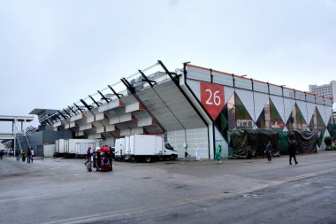 Bologna Fiere Sergi Merkezi 'nin görüntüsü, 1.2025 Şubat' ta dünyanın en iyi fuar ve etkinlik merkezlerinden biri..