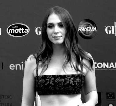GIFFONI VALLE PIANA - 22 Temmuz 2023: Ludovica Martino Giffoni Film Festivali 2023 - 22 Temmuz 2023 tarihinde Giffoni Valle Piana, İtalya.