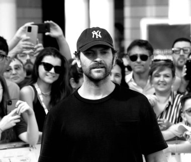 GIFFONI VALLE PIANA - 25 Temmuz 2024: Alessandro Borghi Giffoni Film Festivali 2024 - 25 Temmuz 2024 tarihinde Giffoni Valle Piana, İtalya.