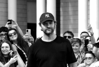 GIFFONI VALLE PIANA - 25 Temmuz 2024: Alessandro Borghi Giffoni Film Festivali 2024 - 25 Temmuz 2024 tarihinde Giffoni Valle Piana, İtalya.