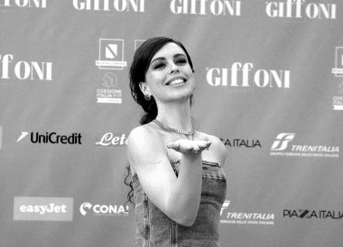 GIFFONI VALLE PIANA - 20 Temmuz 2024: Claire Palazzo Giffoni Film Festivali 2024 - 20 Temmuz 2024 Giffoni Valle Piana, İtalya.