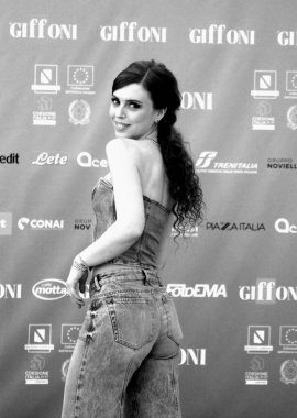 GIFFONI VALLE PIANA - 20 Temmuz 2024: Claire Palazzo Giffoni Film Festivali 2024 - 20 Temmuz 2024 Giffoni Valle Piana, İtalya.