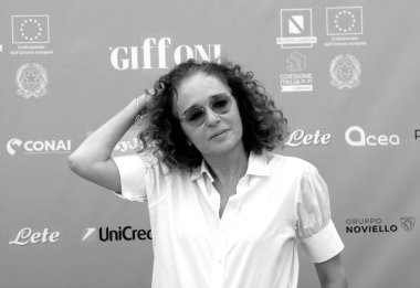 GIFFONI VALLE PIANA - 28 Temmuz 2024: Valeria Golino Giffoni Film Festivali 2024 - 28 Temmuz 2024 Giffoni Valle Piana, İtalya.