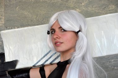 NAPLES, ITALY - Comicon 2025: Uluslararası Pop Kültür Festivali Tecrübesi, Napoli, İtalya 'da çizgi roman, animasyon ve oyun dünyasının canlı dünyası, 1 Mayıs 2025.