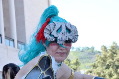 NAPLES, ITALY - Comicon 2025: Uluslararası Pop Kültür Festivali Tecrübesi, Napoli, İtalya 'da çizgi roman, animasyon ve oyun dünyasının canlı dünyası, 1 Mayıs 2025.