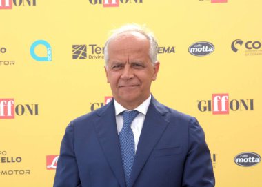 GIFFONI VALLE PIANA - 18 Temmuz 2025: İçişleri Bakanı Matteo Piantedosi, Giffoni Film Festivali 2025 - 18 Temmuz 2025 tarihinde, İtalya 'nın Giffoni Valle Piana kentinde.