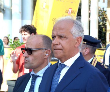 GIFFONI VALLE PIANA - 18 Temmuz 2025: İçişleri Bakanı Matteo Piantedosi, Giffoni Film Festivali 2025 - 18 Temmuz 2025 tarihinde, İtalya 'nın Giffoni Valle Piana kentinde.