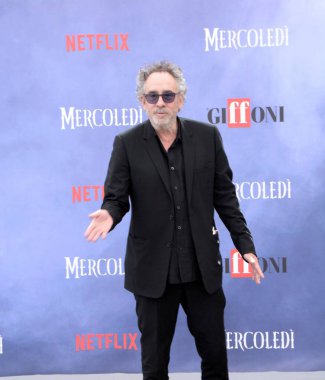 GIFFONI VALLE PIANA - 25 Temmuz 2025: Tim Burton Giffoni Film Festivali 2025 - 25 Temmuz 2025 tarihinde Giffoni Valle Piana, İtalya.