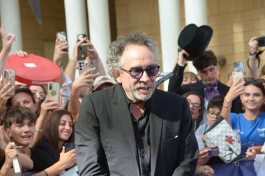 GIFFONI VALLE PIANA - 25 Temmuz 2025: Tim Burton Giffoni Film Festivali 2025 - 25 Temmuz 2025 tarihinde Giffoni Valle Piana, İtalya.