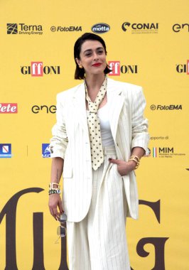 GiFFONI VALİNA PİANA - 17 Temmuz 2025: Valentina Lodovini Giffoni Film Festivali 2025 - 17 Temmuz 2025 tarihinde Giffoni Valle Piana, İtalya.