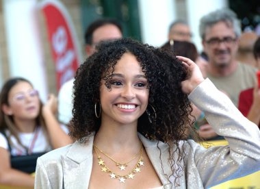 GiFFONI VALONI PIANA, İtalya - 18 Temmuz 2025: Melissa Di Pasca Giffoni Film Festivali 2025 - 18 Temmuz 2025 tarihinde Giffoni Valle Piana, İtalya.