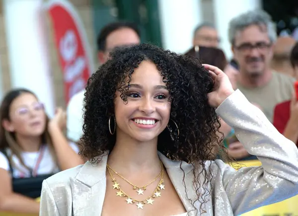 GiFFONI VALONI PIANA, İtalya - 18 Temmuz 2025: Melissa Di Pasca Giffoni Film Festivali 2025 - 18 Temmuz 2025 tarihinde Giffoni Valle Piana, İtalya.