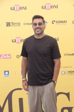 GiFFONI VALİNA PİANA - 18 Temmuz 2025: Edoardo Leo Giffoni Film Festivali 2025 - 18 Temmuz 2025 tarihinde Giffoni Valle Piana, İtalya.