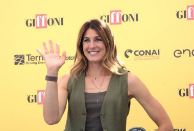 GiFFONI VALLE PİANA - 18 Temmuz 2025: Rachele Sangiuliano Giffoni Film Festivali 2025 - 18 Temmuz 2025 tarihinde Giffoni Valle Piana, İtalya.