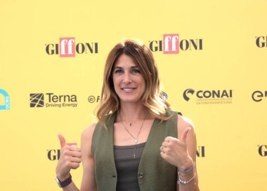 GiFFONI VALLE PİANA - 18 Temmuz 2025: Rachele Sangiuliano Giffoni Film Festivali 2025 - 18 Temmuz 2025 tarihinde Giffoni Valle Piana, İtalya.