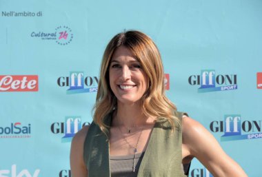GiFFONI VALLE PİANA - 18 Temmuz 2025: Rachele Sangiuliano Giffoni Film Festivali 2025 - 18 Temmuz 2025 tarihinde Giffoni Valle Piana, İtalya.