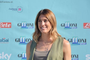 GiFFONI VALLE PİANA - 18 Temmuz 2025: Rachele Sangiuliano Giffoni Film Festivali 2025 - 18 Temmuz 2025 tarihinde Giffoni Valle Piana, İtalya.